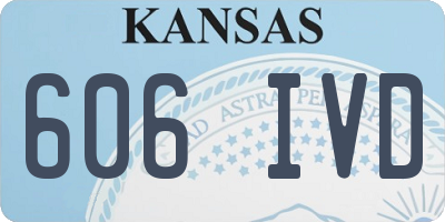 KS license plate 606IVD