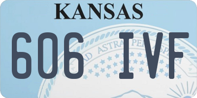 KS license plate 606IVF