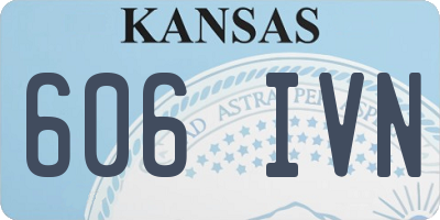 KS license plate 606IVN