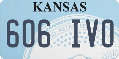 KS license plate 606IVO