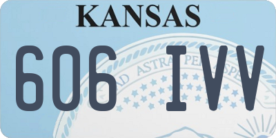 KS license plate 606IVV