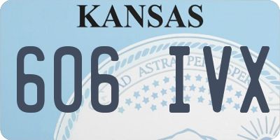 KS license plate 606IVX