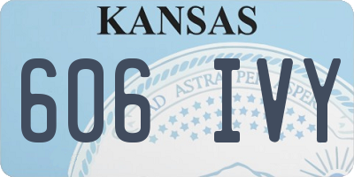 KS license plate 606IVY