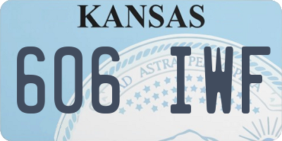 KS license plate 606IWF