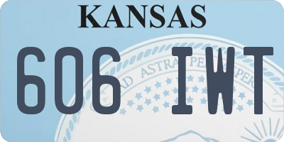 KS license plate 606IWT
