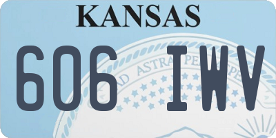 KS license plate 606IWV
