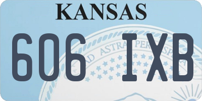 KS license plate 606IXB
