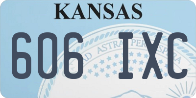 KS license plate 606IXC