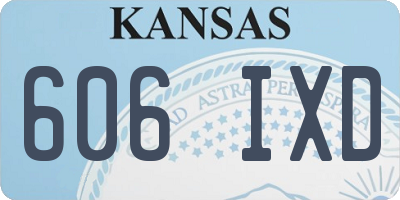 KS license plate 606IXD