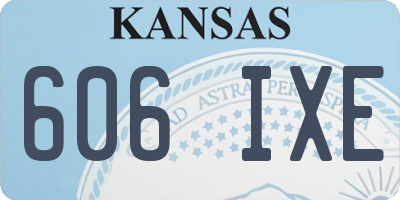 KS license plate 606IXE