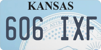 KS license plate 606IXF