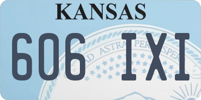 KS license plate 606IXI