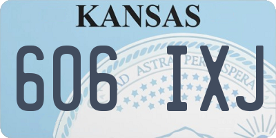 KS license plate 606IXJ
