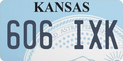 KS license plate 606IXK