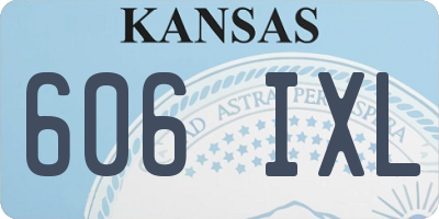 KS license plate 606IXL
