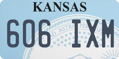 KS license plate 606IXM