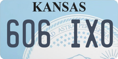 KS license plate 606IXO