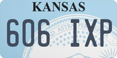 KS license plate 606IXP