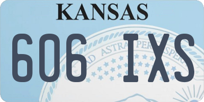 KS license plate 606IXS