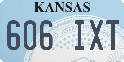 KS license plate 606IXT
