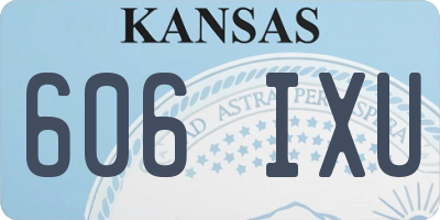 KS license plate 606IXU