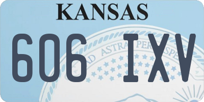 KS license plate 606IXV