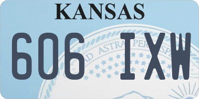 KS license plate 606IXW
