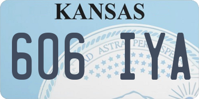 KS license plate 606IYA