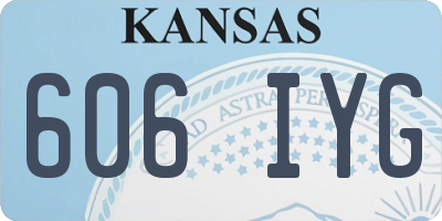 KS license plate 606IYG