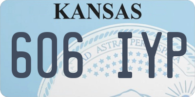 KS license plate 606IYP