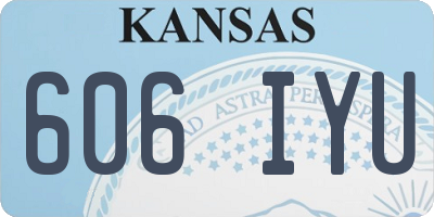 KS license plate 606IYU