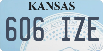 KS license plate 606IZE
