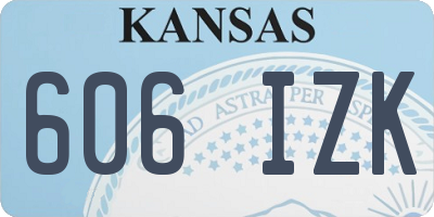 KS license plate 606IZK