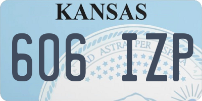 KS license plate 606IZP