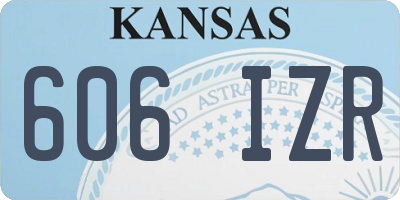 KS license plate 606IZR