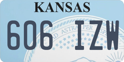 KS license plate 606IZW
