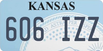 KS license plate 606IZZ