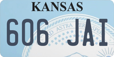 KS license plate 606JAI