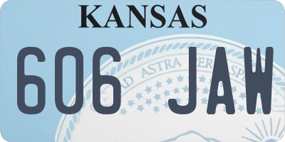 KS license plate 606JAW