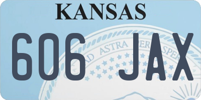 KS license plate 606JAX