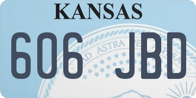 KS license plate 606JBD