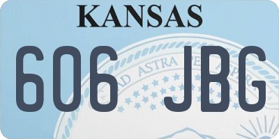 KS license plate 606JBG