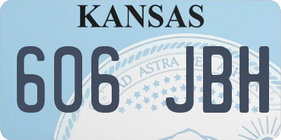 KS license plate 606JBH