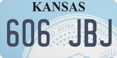 KS license plate 606JBJ