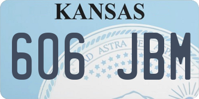 KS license plate 606JBM