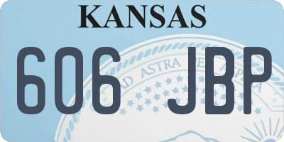 KS license plate 606JBP