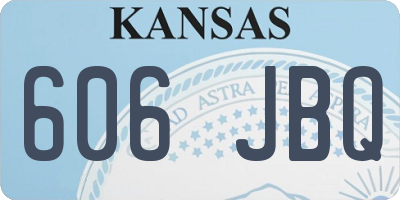 KS license plate 606JBQ