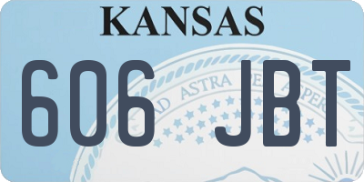 KS license plate 606JBT