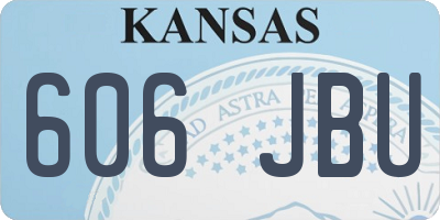 KS license plate 606JBU