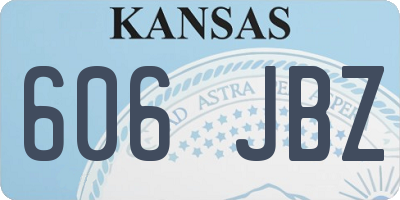 KS license plate 606JBZ